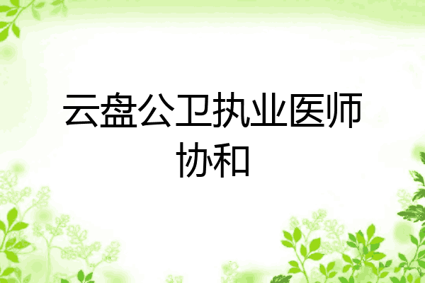 云盘公卫执业医师协和