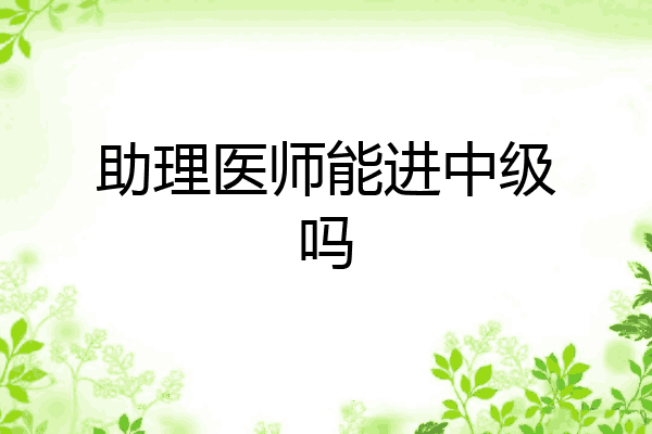 助理医师能进中级吗