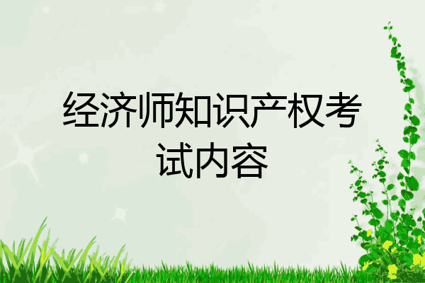 经济师知识产权考试内容