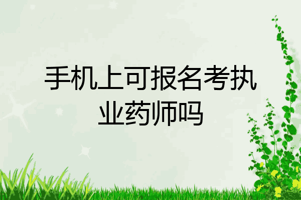 手机上可报名考执业药师吗