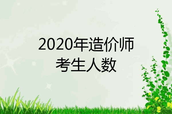2020年造价师考生人数