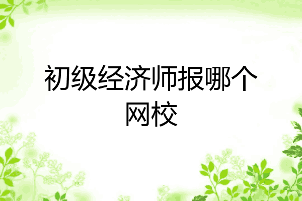 初级经济师报哪个网校