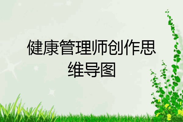 健康管理师创作思维导图