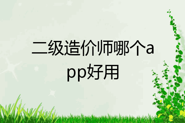 二级造价师哪个app好用