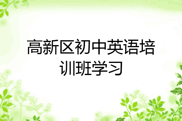 高新区初中英语培训班学习