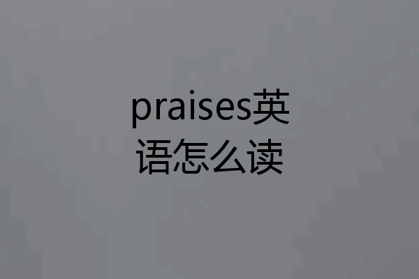 praises英语怎么读