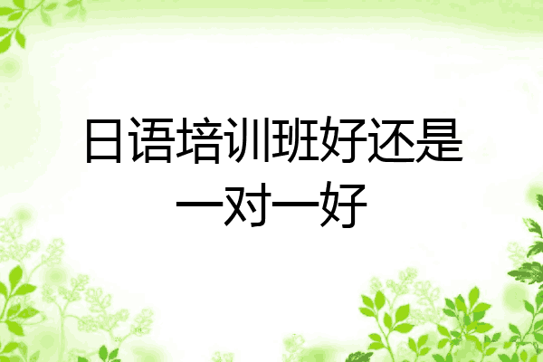 日语培训班好还是一对一好