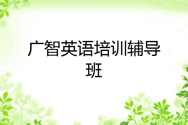 广智英语培训辅导班