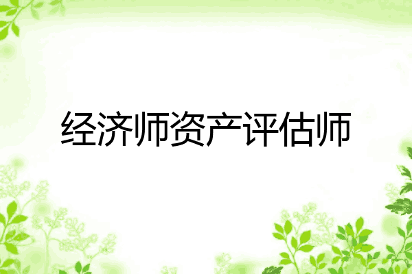 经济师资产评估师