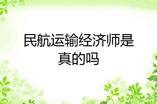 民航运输经济师是真的吗