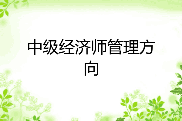 中级经济师管理方向