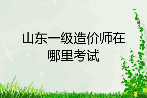 山东一级造价师在哪里考试