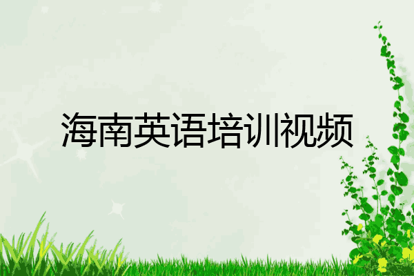 海南英语培训视频