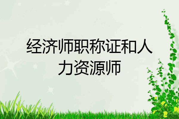 经济师职称证和人力资源师
