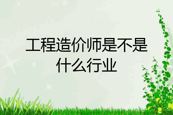 工程造价师是不是什么行业