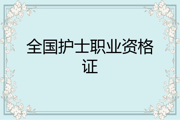 全国护士职业资格证