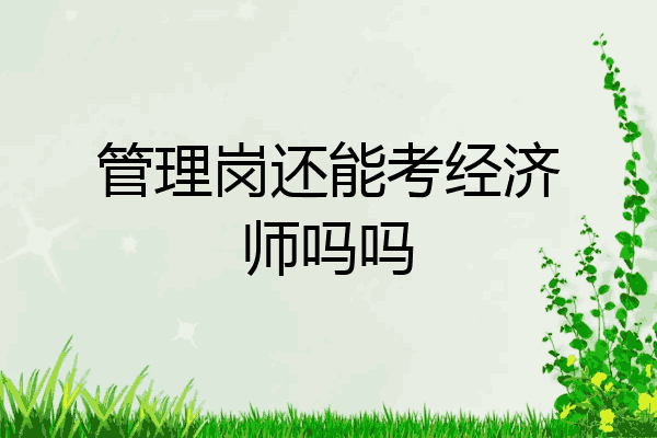 管理岗还能考经济师吗吗