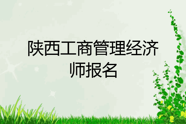 陕西工商管理经济师报名