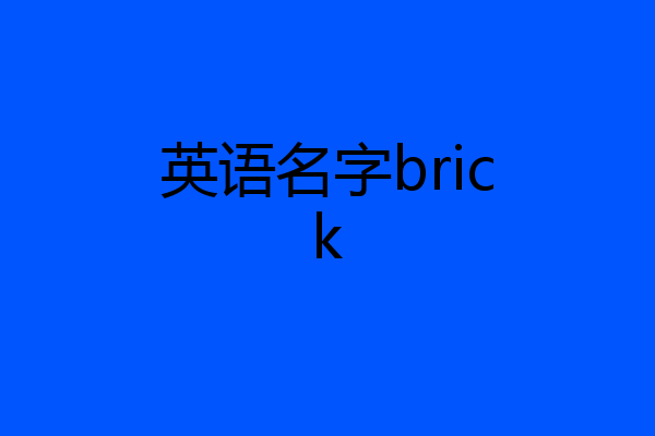 英语名字brick