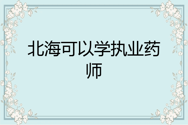 北海可以学执业药师
