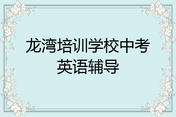 龙湾培训学校中考英语辅导