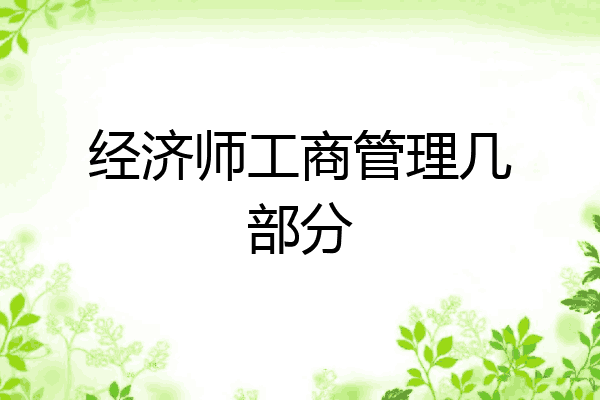 经济师工商管理几部分