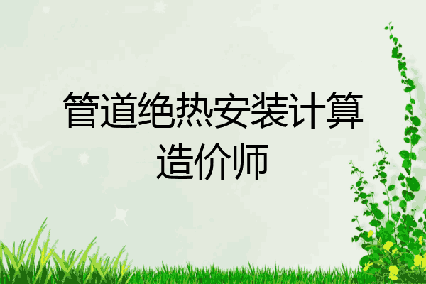 管道绝热安装计算造价师