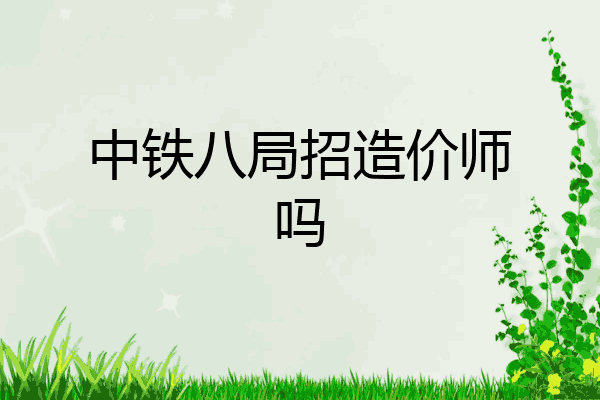 中铁八局招造价师吗