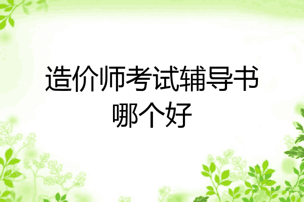 造价师考试辅导书哪个好