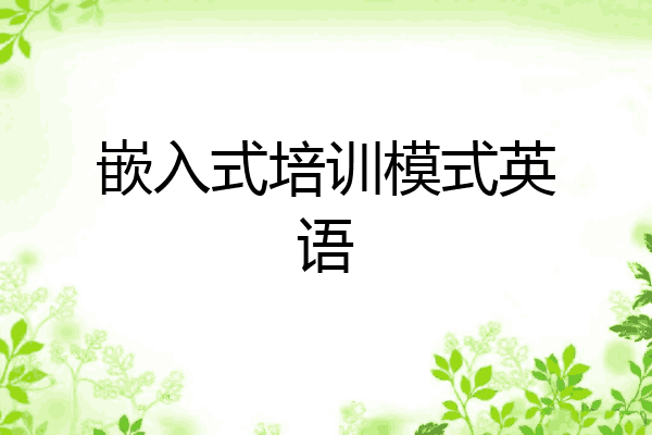 嵌入式培训模式英语
