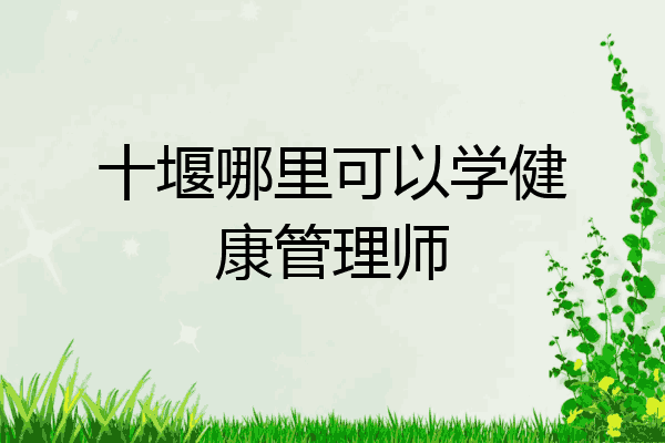 十堰哪里可以学健康管理师