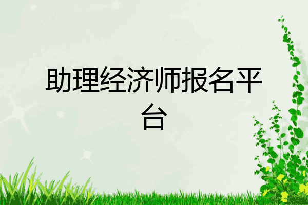 助理经济师报名平台