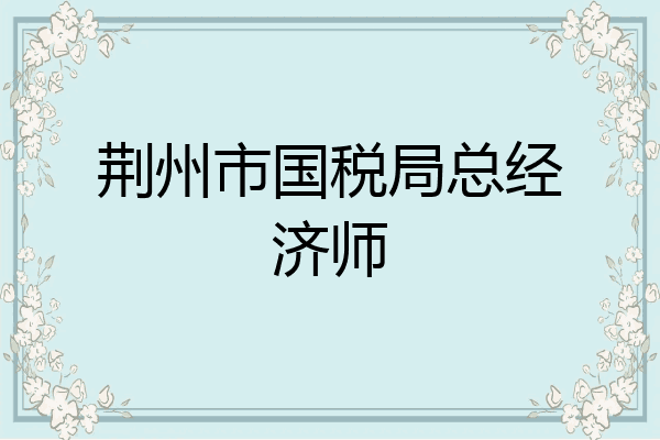 荆州市国税局总经济师