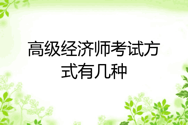 高级经济师考试方式有几种