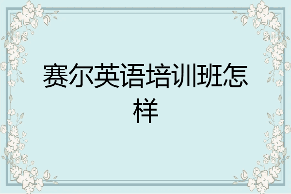 赛尔英语培训班怎样