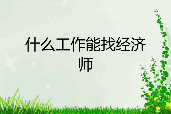 什么工作能找经济师