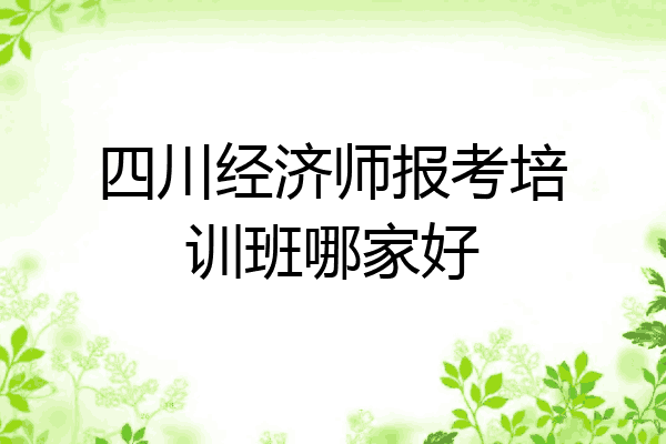 四川经济师报考培训班哪家好