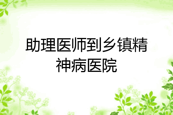 助理医师到乡镇精神病医院