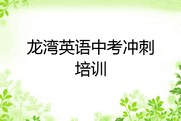 龙湾英语中考冲刺培训