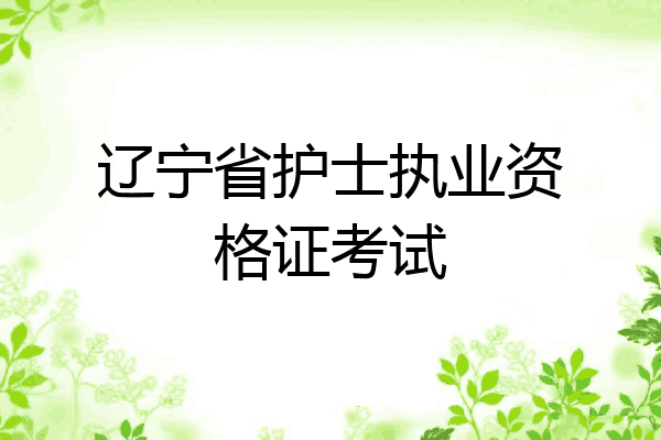辽宁省护士执业资格证考试