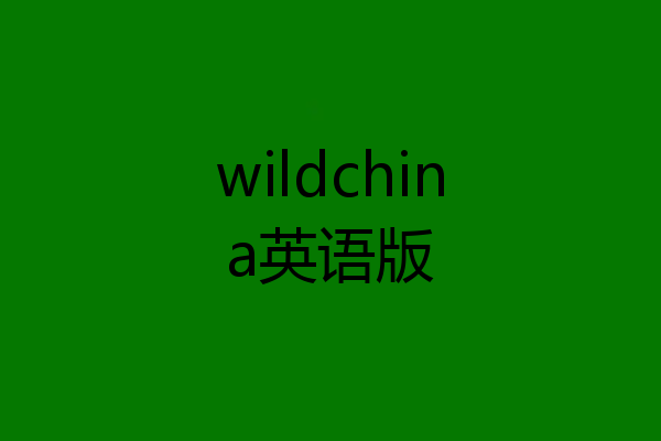wildchina英语版