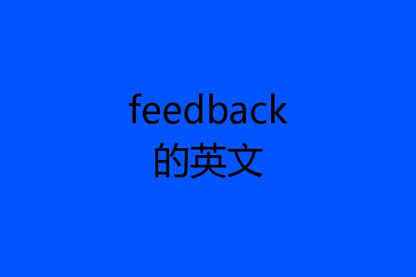 feedback的英文