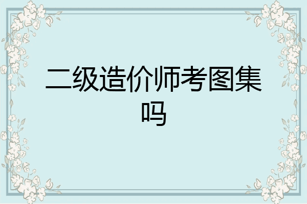 二级造价师考图集吗