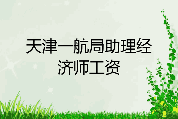 天津一航局助理经济师工资