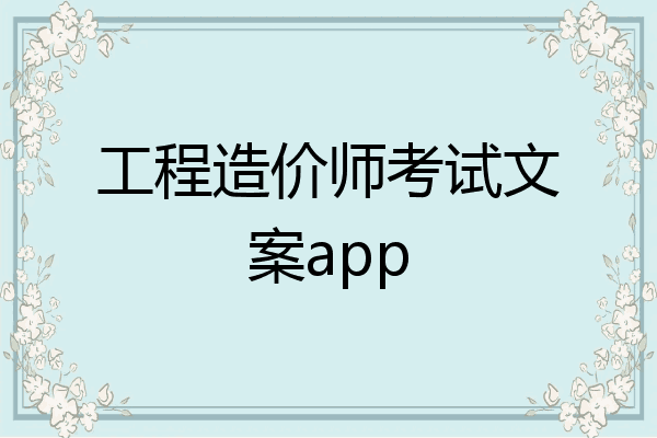 工程造价师考试文案app