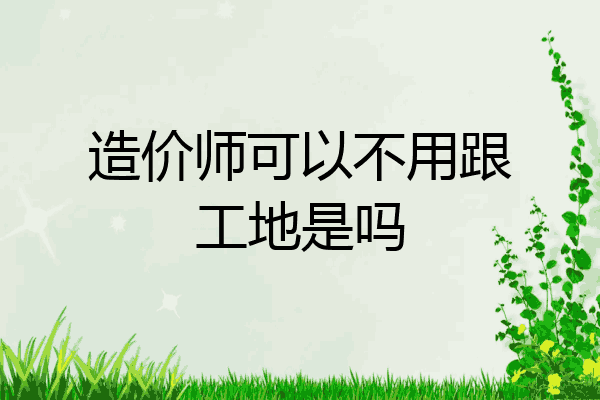 造价师可以不用跟工地是吗