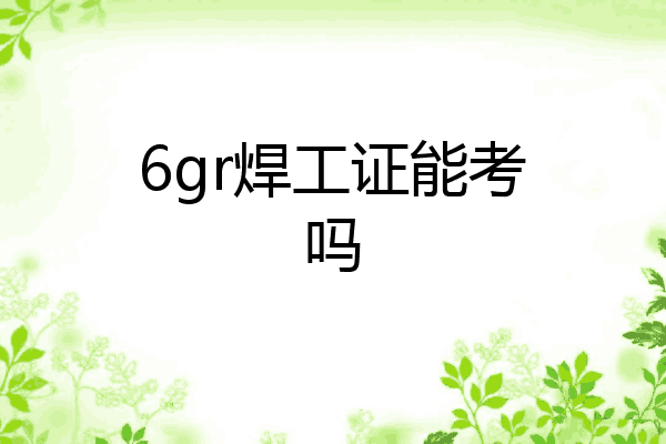 6gr焊工证能考吗