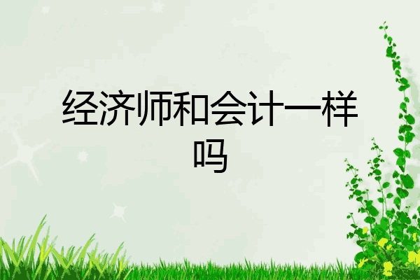 经济师和会计一样吗