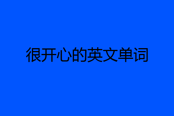 很开心的英文单词