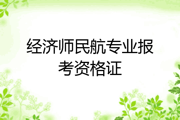 经济师民航专业报考资格证